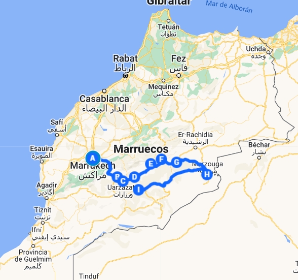 Ruta de Marruecos entre Mujeres